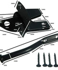 Badass Steel Gate Latch And Door Catch Lock Featuring A Durable Black Powder Coated Finish 2 Inch 50mm Build with included screws for installation.
