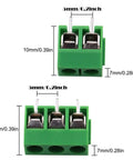 60 Pack Go-To 2 Pin and 3 Pin 5mm Pitch PCB Mount Screw Terminal Block Connectors Can Be Spliced Green for 14-22 AWG Wires Rated AC 300V 10A Easy To Install, 2-pin and 3-pin sizes