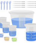 Dope Silicone Resin Mixing Cups Set 600ml 250ml 100ml Thickened Reusable Epoxy Cups With Stir Sticks And Pipettes For Jewelry Making And Resin Art Projects, silicone mixing cups and tools