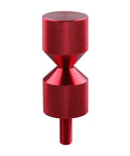 Premium 4 Pack Aluminum 2 Hole Flange Pins Plus Detachable Double Hole Alignment Tools For Heavy Duty Mechanical Assembly And Precision Fixing Jobs, red aluminum tool with knurled design.