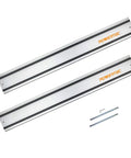 Nail Those Long Cuts With This Heavy Duty Track Saw Extension Kit Featuring Two Extruded Aluminum Guide Rails And Rock Solid Splice Connectors For Makita Or Festool Woodwork Projects, including two 55 inch rails