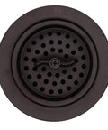 Combo Pack 3-1/2 Inch Wing Nut Twist Style Kitchen Sink Basket Strainer With EZ Mount Waste Disposal Drain Flange In Oil Rubbed Bronze