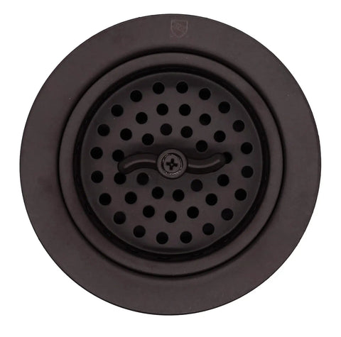 Combo Pack 3-1/2 Inch Wing Nut Twist Style Kitchen Sink Basket Strainer With EZ Mount Waste Disposal Drain Flange In Oil Rubbed Bronze