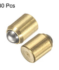 Built Like A Tank Workhorse Brass Ball Point Spring Plungers 30 Pack 4Mm X 5Mm close-up of two brass ball plungers