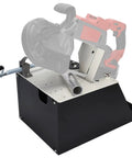 Heavy Duty Alloy Steel Portable Band Saw Stand for 2729-20 Milwaukee Portable Bandsaw, shown with saw slot and metal tube holder