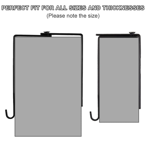 Four Pack Adjustable Cubicle Hangers For Office Partitions And Whiteboards, Universal Metal Hooks with size comparison