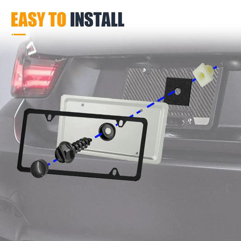 Rustproof Stainless Steel Car License Plate Screw Kit With Anti Theft And Anti Rattle Frame Covers for easy installation