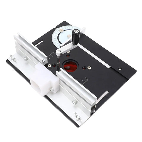 Rock Solid 4 Jaw Clamping Router Table Lifting System With Manual Lift, Fits Router Motors 64-66mm, 51mm Stroke, Universal Base For Small Trimming Machines And Woodworking Tables, black aluminum base