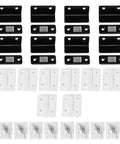 Cabinet Door Magnetic Catch With Suction Stop No Drill Easy Install L Shaped Steel Magnet set in black with screws