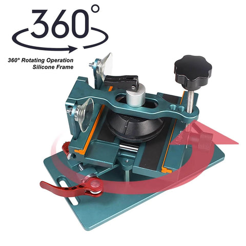 Universal Phone Screen Separator Clamp For Heating Free Back Cover Removal Rotatable LCD Separator Fixture With Strong Suction Cup And Bracket showing 360° rotation feature