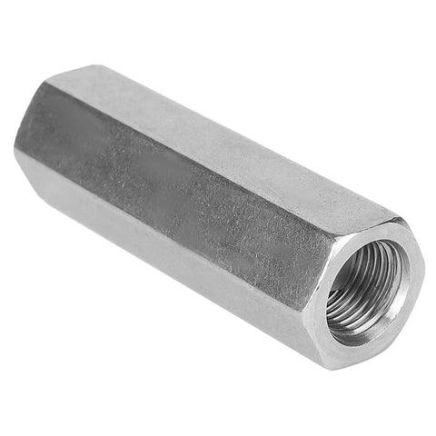 GOTOTO 1/4 Inch BSPP Female Hose Connector Fitting Made From Solid 304 Stainless Steel With Hex Thread For Garden Hose Water Pipe Repair And Outdoor Watering Rig Kit, hex fitting close-up