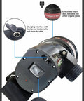 Dual Speed Rechargeable Powered Air Supplied Full Face Respirator With Long Tube Gas Mask For Paint Spraying Welding Chemicals Dust Fumes And Pesticides Industrial Grade Gear, filter unit and two-speed switch