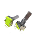 EC11 360 Rotary Encoder 5 Pack 20mm Handle 3 Pin No Switch Digital Potentiometer Rotary Wheel Kit for DIY Projects and Robotics