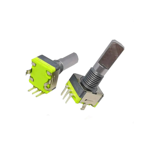 EC11 360 Rotary Encoder 5 Pack 20mm Handle 3 Pin No Switch Digital Potentiometer Rotary Wheel Kit for DIY Projects and Robotics