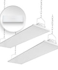4Ft LED Highbay Light Pack Of Two, 225W, 30600 Lumens, Daylight White 5000K, 1-10V Dimmable, UL And DLC Listed, industrial use