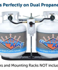 2-Stage Auto Changeover Propane Regulator With 12-Inch Pigtails For RVs Vans And Trailers Seamless Primary To Reserve Tank Switch