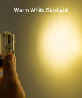Warm white sidelight from Dope 700 Lumen USB C Rechargeable EDC Flashlight With Dual Power And Multifunctional Sidelight For Daily Carry