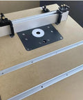 T Slot Track Jig Fixture For Woodworking Aluminum Miter Track Rail With Telescopic Positioning on wooden workbench