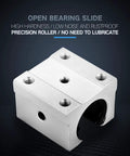 SBR16UU 16mm Aluminum Linear Ball Bearing Slide Block With Chrome Plated Rod For Cnc Machines And Diy Builds Hella Smooth Ride Rock Solid Crafted For Zero Lag Performance, open bearing slide with precision roller.