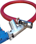 220V Grain Suction Pump for Home Use with Low Noise Easy Setup Grain Conveyor Auger System 2m Hose Included and Optional 3m 5m 6m Durable Stainless Inlet for Farm Garage or Workshop, red hose visible