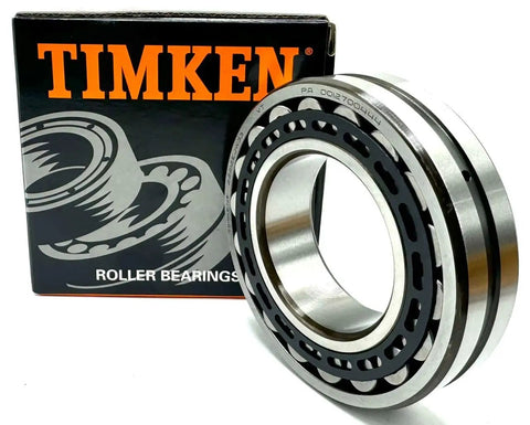 Heavy Duty Spherical Roller Bearing 22212 With C3 Light Clearance 60 By 110 By 28 Millimeters in steel cage design by Timken.