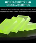 Built Like A Tank Heavy Duty Polyurethane Square Block 200X500Mm Wear Resistant Industrial Pad 5Mm Thick High Tensile Strength Workshop Jig Base Knockout Support For Daily Shop Fabrication in green color absorbing shock.