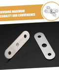 Heavy Duty Stainless Steel Pivot Hinges For Invisible Doors And Hidden Swivel Hinge, 10 Pcs shown on black background.