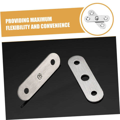 Heavy Duty Stainless Steel Pivot Hinges For Invisible Doors And Hidden Swivel Hinge, 10 Pcs shown on black background.