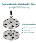 Disc Cutter Set With 10 Star Punches for DIY Jewelry Making details showing steel material and features