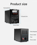 Front and rear view of Must-Have 2-In-1 Soldering Station Pro Kit with measurements and labeled features.