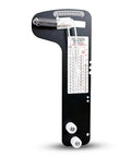 Hands Off Sailboat Rigging Tension Gauge For Wire Rope And Cable Fit In Three Thirty-Second Inch, One Eighth Inch, And Five Thirty-Second Inch Sizes, Eight Hundred Pound Rating, Accurate Tool To Prevent Over Tightening And Under Tightening, black metal gauge