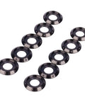 10 Pcs Titanium Flange Washers Set M5 M6 M8 M10 For Motorcycle And Car, Grade 5 6AL-4V Titanium Alloy, Corrosion Resistant Spacers