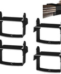 4 Piece Leaf Spring Clamp Kit For Vehicles Up To 2.5 Inches Wide Keeps Your Ride Solid And Bends In Check displayed in black steel
