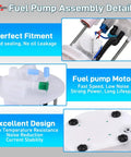 Ford F-150 Electric Fuel Pump Assembly For 4.2L 4.6L 5.4L Engines 2004 2005 2006 2007 2008 Drop-In Easy-Install Replacement Also Fits Lincoln Mark LT 5.4L E2441M 8L3Z9H307D FG0850 P76344M fuel pump details.