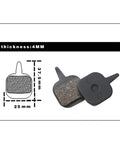 Heavy Duty Sintered Disc Brake Pads For Mtb And Hydraulics, measuring 37.5x25mm, 4mm thick, ideal for trails.