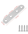 Beefy 20 Pack Black Cabinet Brace Brackets 3 Inch Hinge Repair Plates Stainless Steel Flat Mending Plates with screws