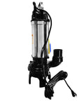Badass 3HP Submersible Water Pump With Float Switch Heavy Duty Replacement For Tsurumi 12Pn 30391 showcasing black waterproof housing, 3-inch discharge.