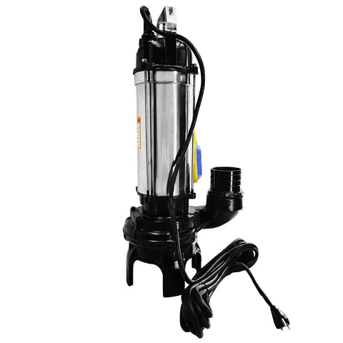Badass 3HP Submersible Water Pump With Float Switch Heavy Duty Replacement For Tsurumi 12Pn 30391 showcasing black waterproof housing, 3-inch discharge.