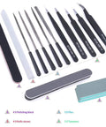 87 Piece Gundam Model Kit Tools Set For Beginners with sandpaper, files, tweezers, and more displayed on a white background