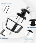 4 And A Half Inch Shed Door Latch Kit With T Handle Lock Built For Locking Up Tight, Carbon Steel Barn Door Hardware With 2 Keys