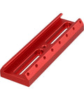 Red Aluminum Telescope Dovetail Plate With Adjustable Extension Slot Finder Base Mount For Guiding System Lightweight Mounting Rail For Astronomy Enthusiasts 150mm, angled view
