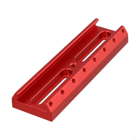 Red Aluminum Telescope Dovetail Plate With Adjustable Extension Slot Finder Base Mount For Guiding System Lightweight Mounting Rail For Astronomy Enthusiasts 150mm, angled view