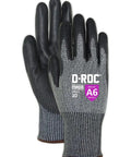 Touchscreen Friendly Level A6 Cut Resistant Work Gloves With 13 Gauge Hyperon Shell And Polyurethane Palm Coating For Dexterity Size Large 12 Pairs Reusable Black