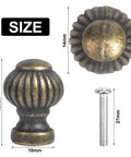 Solid Zinc Alloy Mini Cabinet Knobs Bronze Vintage Drawer Pulls Antique Style Hardware For Jewelry Box Dresser Cupboard 19Mm Height With Screws close-up of size details showing 19mm height and 14mm diameter