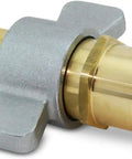 1 Inch NPT Wet Line Wing Nut Heavy Duty Hydraulic Quick Disconnect Coupler Set For Live Bed Dump Trailer Systems With Brass Body Corrosion Resistant Nipple Steel Sleeve 3000 PSI Working Pressure