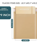 Solid 6x10 Inch Kraft Bubble Mailers 50 Pack Padded Self Seal Envelopes For Small Business Packaging Bulk Mailers Durable Kraft Brown Usable Size 6x9 Great For Ecommerce Orders And Online Sellers shown with size dimensions.