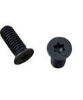 Solid Grade 12 9 Alloy Steel M6 X 15mm Flat Torx Head Machine Screws showing T20 star socket and black coating.