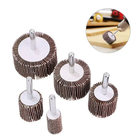 10Pcs Polishing Wheels For Rotary Tools With Brown Corundum Abrasive And Cloth Substrate displayed on white background
