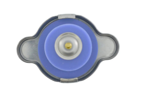 Heavy Duty 16 Psi Coolant Reservoir Radiator Cap Straight Up Oe Replacement For Honda Hyundai Kia Nissan top view with steel body.