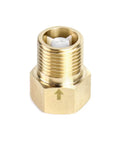 Front view of Two Pack Brass One Way Check Valve One Half Inch Female To One Half Inch Male Thread Backflow Preventer